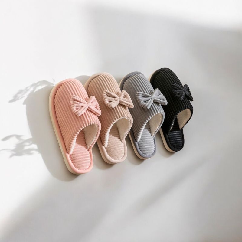 Chaussons Lola™ - Chaussons Fourrés Nœud Papillon